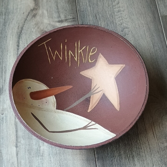Snowman and Star Decorative Bowl - Picture 1 of 6